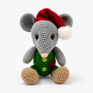 ayudante de santa tejido a mano en crochet