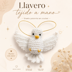colgante bird tejido a mano