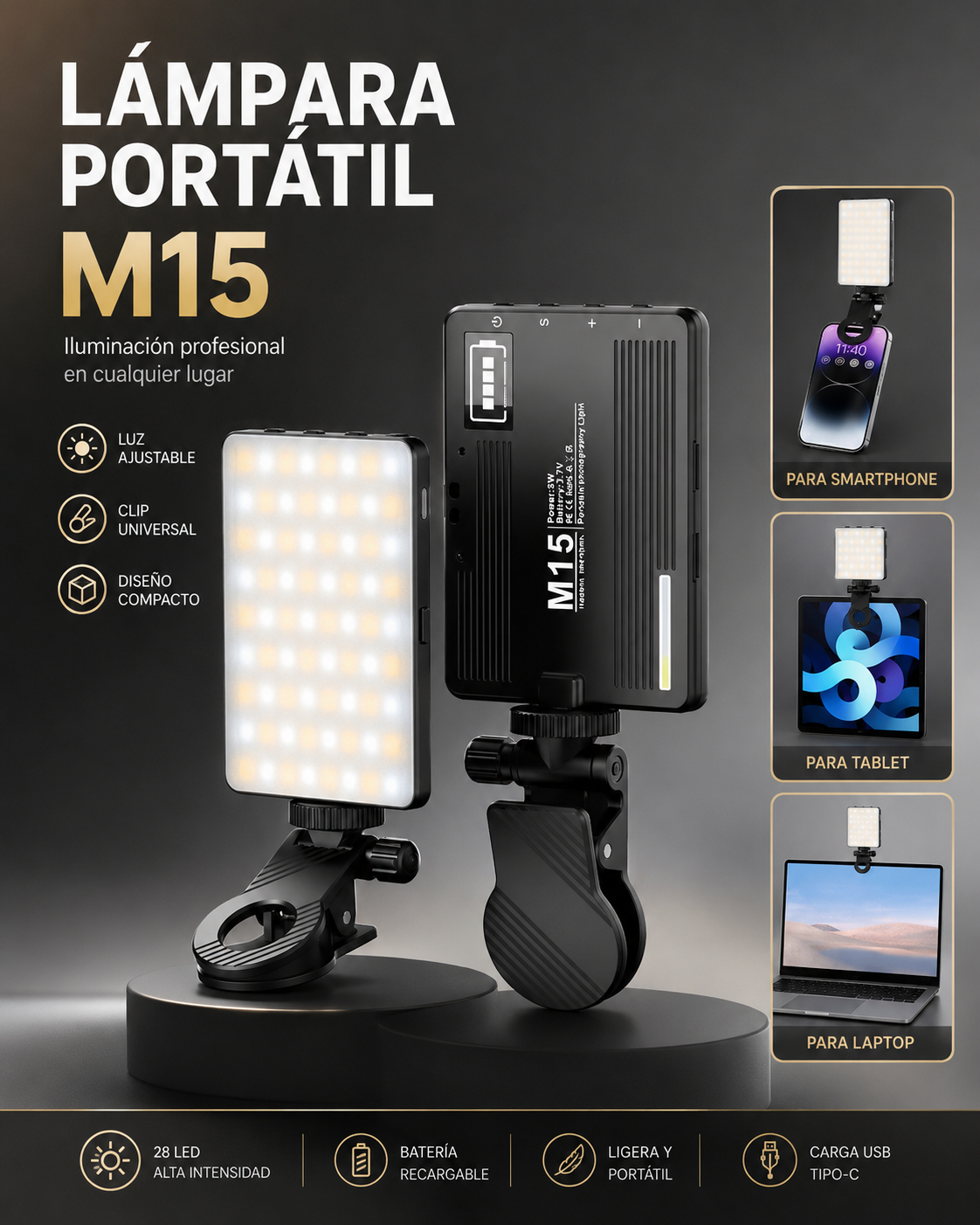 LAMPARA PORTATIL M15 - Image 2